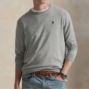 Ralph Lauren Crewneck Sweatshirt- Gray and White